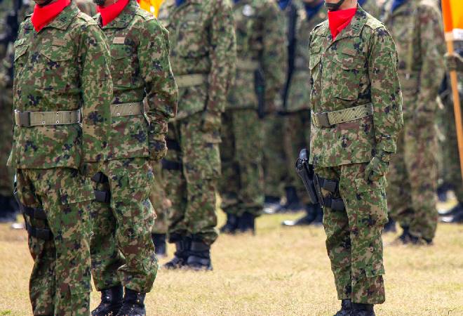 自衛官の写真。